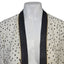 Chicos Travelers Collection Peacock Feather Foiled 3/4 Sleeve Cardigan