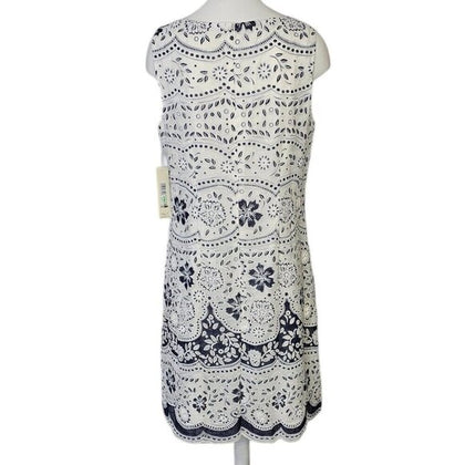 Eliza J Womens Embroidered Shift Floral Dress