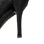 Stuart Weitzman Bowright Black Metallic Sparkle Lame High Heel