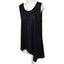 Habitat Aysymmetric 100% Linen Black Tank Top