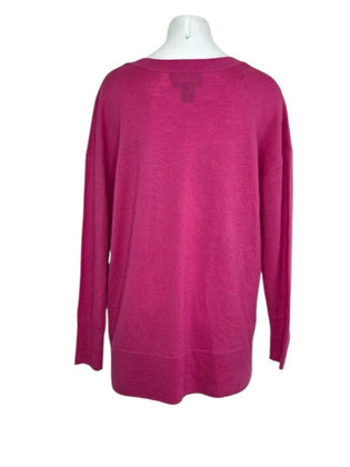 Tahari 100% Merino Wool V-Neck Long Sleeve Shirt