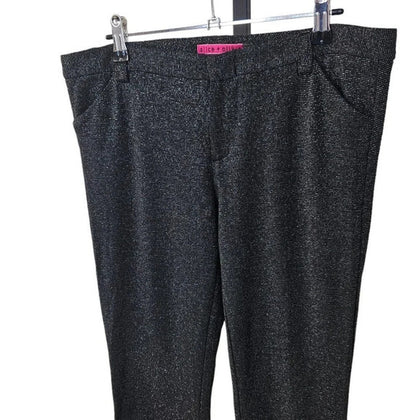 Alice + Olivia Metallic Shimmer Wool Wide Leg Pants