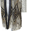 Chicos Travelers Collection Peacock Feather Foiled 3/4 Sleeve Cardigan