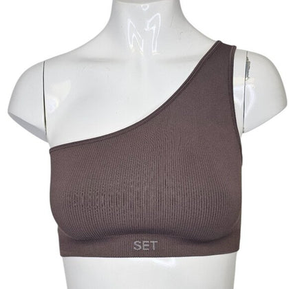 SET Active One Shoulder Ribbed Crop Top