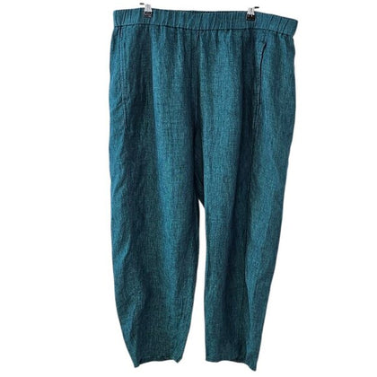 Eileen Fisher 100% Linen Pull On Pant
