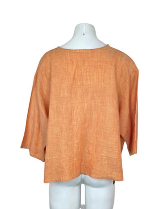 bryn Walker Linen 3/4 Wide Sleeve Top