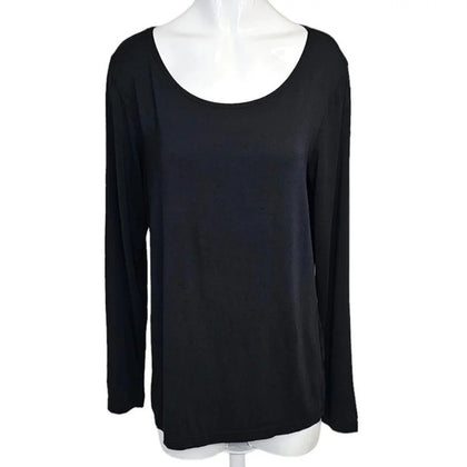 Bryn Walker Modal Scoop  Neck Long Sleeve Top