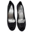 Stuart Weitzman Bowright Black Metallic Sparkle Lame High Heel