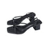 H&M Black Chunky Block Heel Sandals