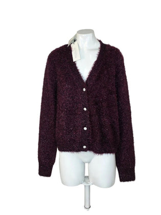 Rachel Zoe Tinsel Rhinestone Button Cardigan