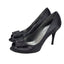 Stuart Weitzman Bowright Black Metallic Sparkle Lame High Heel