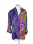 Jams World Long Sleeve V-Neck Multi Colored Blouse