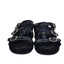 Vionic Womens Misa Black Patent Slip On Sandals