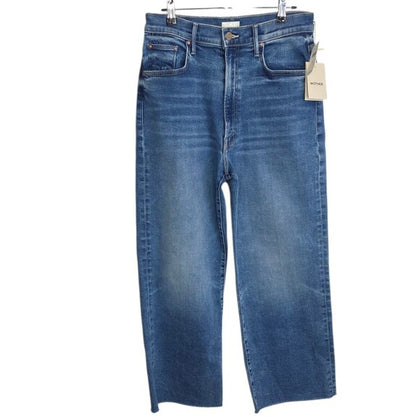 MOTHER The Maven Ankle Fray High-Rise Wide-Leg Jeans