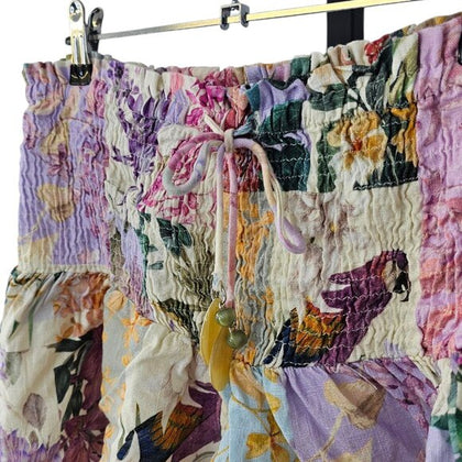 Zara High Rise Smocked Shorts