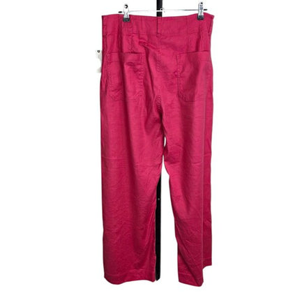 Anthropologie Maeve The Colette Linen Blend Crop Wide Leg Pants