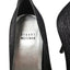 Stuart Weitzman Bowright Black Metallic Sparkle Lame High Heel