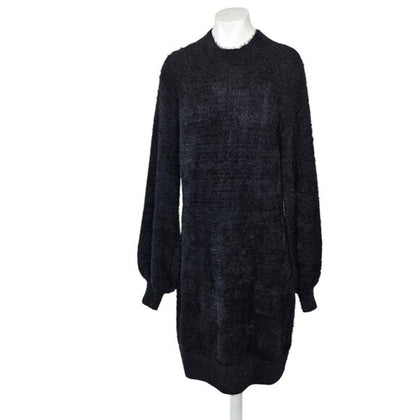 Bardot Fuzzy Black Sweater Dress