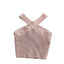 Aritzia Babaton Sculpt Knit Cross Neck Crop Top
