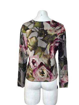 Escada Floral Button Up Cardigan