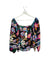 C&C California Square Neck Floral 100% Linen Puff Sleeve Blouse