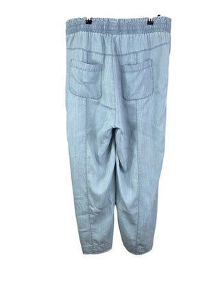 Melissa Nepton Chambray Pull On Tie Waist Tencel Pants