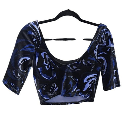 Athleta Womens Exhilarate Velvet Crop Top
