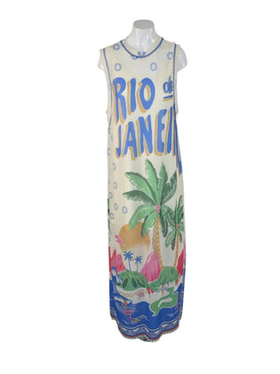 Anthropologie Farm Rio Graphic Mesh midi Dress