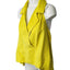 Anthropologie Sleeveless Wide Placket Halter Collared Top