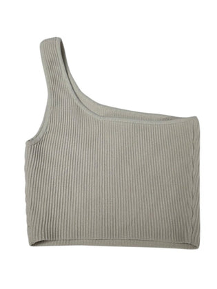 Aritzia Babaton Sculpt Knit One Shoulder Crop Top