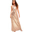 Lulu's Belle Etoile Rose  Gold Sequin Maxi Dress