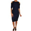 Eliza J Womens Sparkle Knit Cold Shoulder Sheath Dress