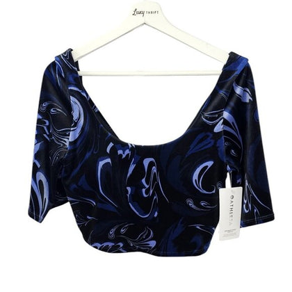 Athleta Exhilarate Velvet Crop Top