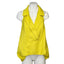 Anthropologie Sleeveless Wide Placket Halter Collared Top