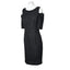 Eliza J Womens Sparkle Knit Cold Shoulder Sheath Dress