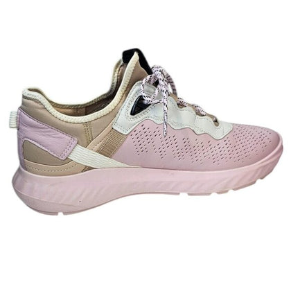 Ecco ST.1 Lite Womens Pink Leather Athletic Runners
