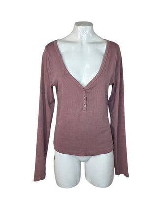 Aritzia TNA Home Stretch Long Sleeve Henley