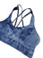 ZYIA Strappy Back Diamond Dip Tie Dye Sports Bra