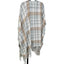 Three Dots Cashmere Wool Blend Plaid Tartan Fringe Wrap