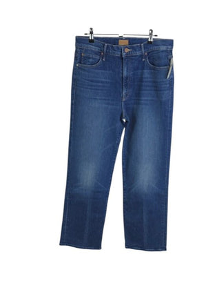 MOTHER The Kick It Flood High-Rise Straight-Leg Ankle Jeans