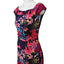 Kay Unger New York Womens Nylon Ruched Abstract Midi Dress