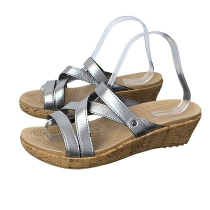 CROCS A-Leigh Wedge Sandals