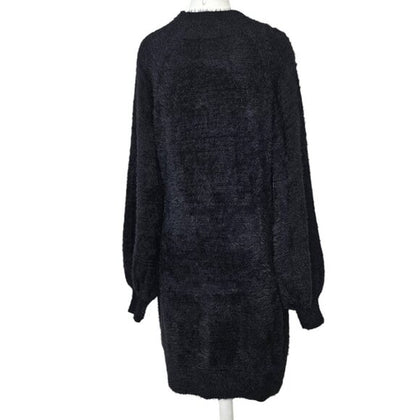Bardot Fuzzy Black Sweater Dress
