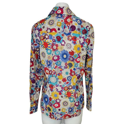 Liberty Art Fabrics Sunflower Multi Color Button Up Shirt