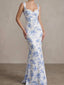 Lovesome Sequin Floral Corset Sweetheart Maxi Dress