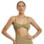 Meshki Jordan Ruched Front V Crop Top