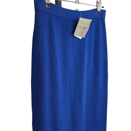 St. John Evening Cobalt Blue Santana Knit Pencil Skirt