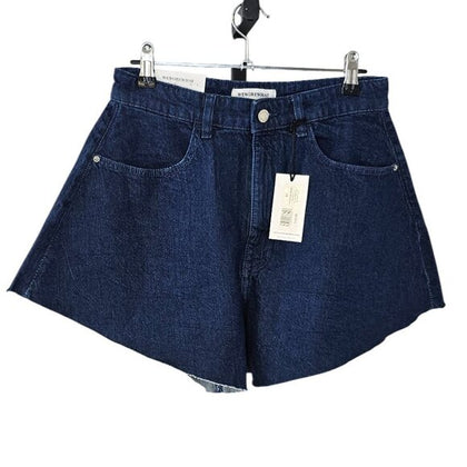 WeWoreWhat Denim Flare Bell Shorts