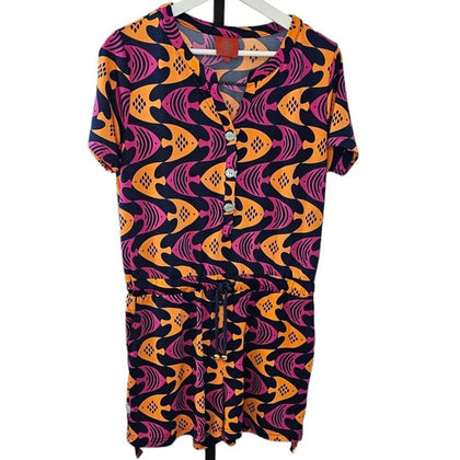 Tracy Negoshian Womens Fish Romper