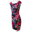 Kay Unger New York Womens Nylon Ruched Abstract Midi Dress